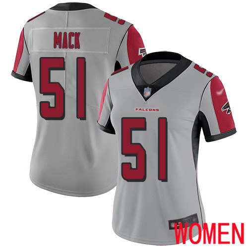 Atlanta Falcons Limited Silver Women Alex Mack Jersey NFL Football #51 Inverted Legend
